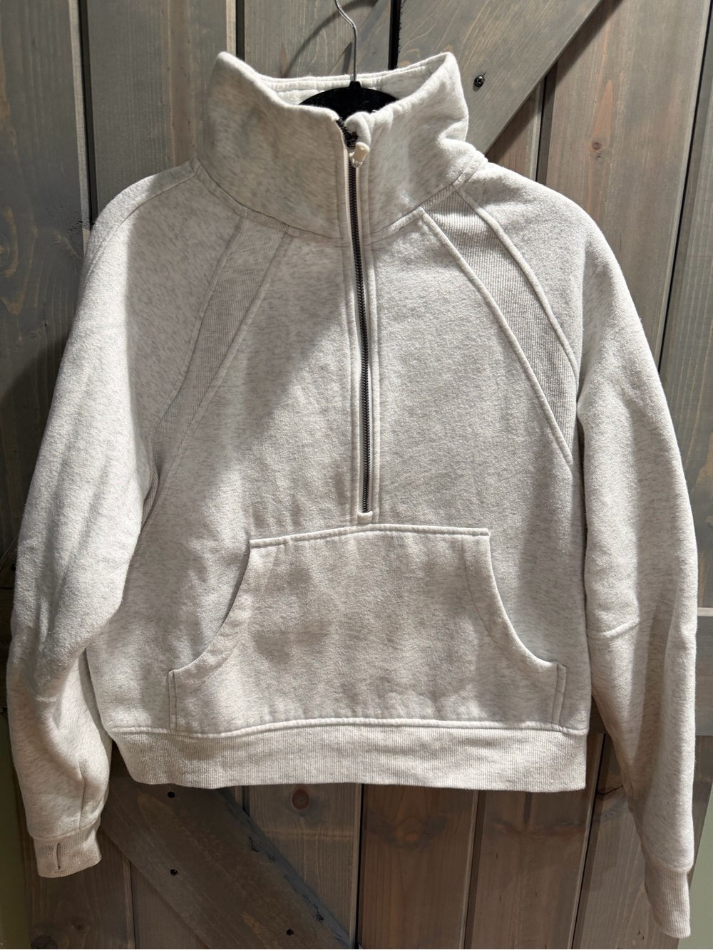 Jockey Fleece Lined Half Zip Pullover Sweatshirt Thumbholes Women’s Medium